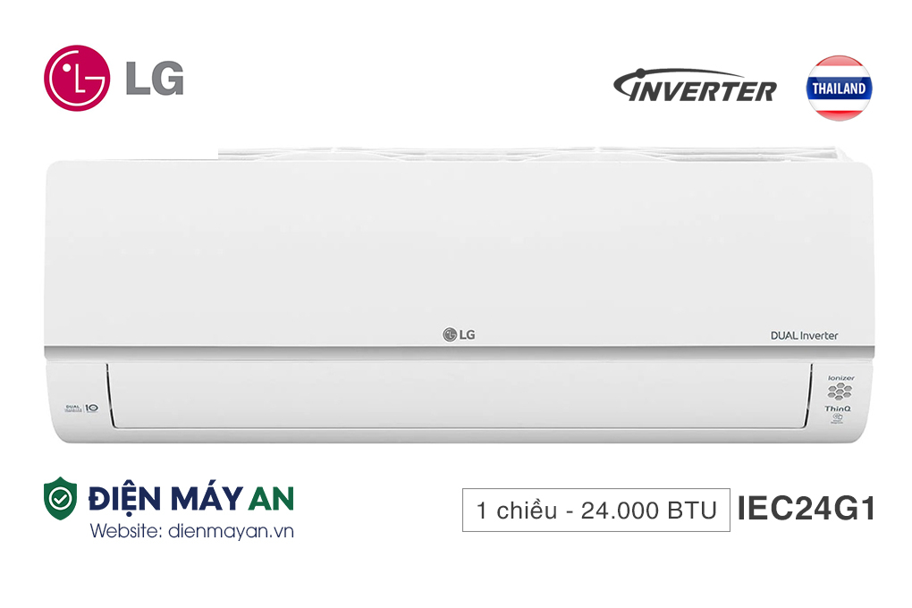 Điều Hòa LG Inverter 24.000 BTU 1 Chiều IEC24G1 - Model 2025